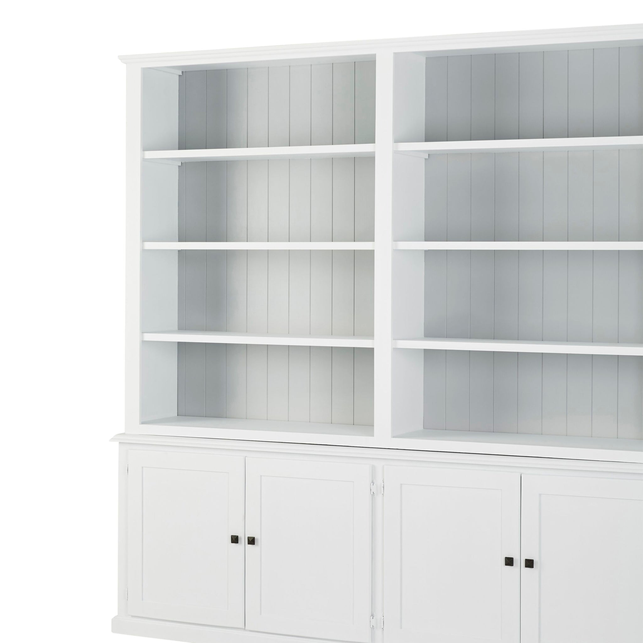 Armand 4 Door Library Shelving Unit 240 x 240cm White