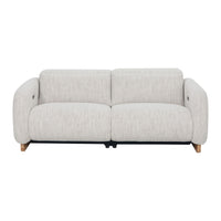 Bellano 3 Seater Recliner Natural Textured Slub