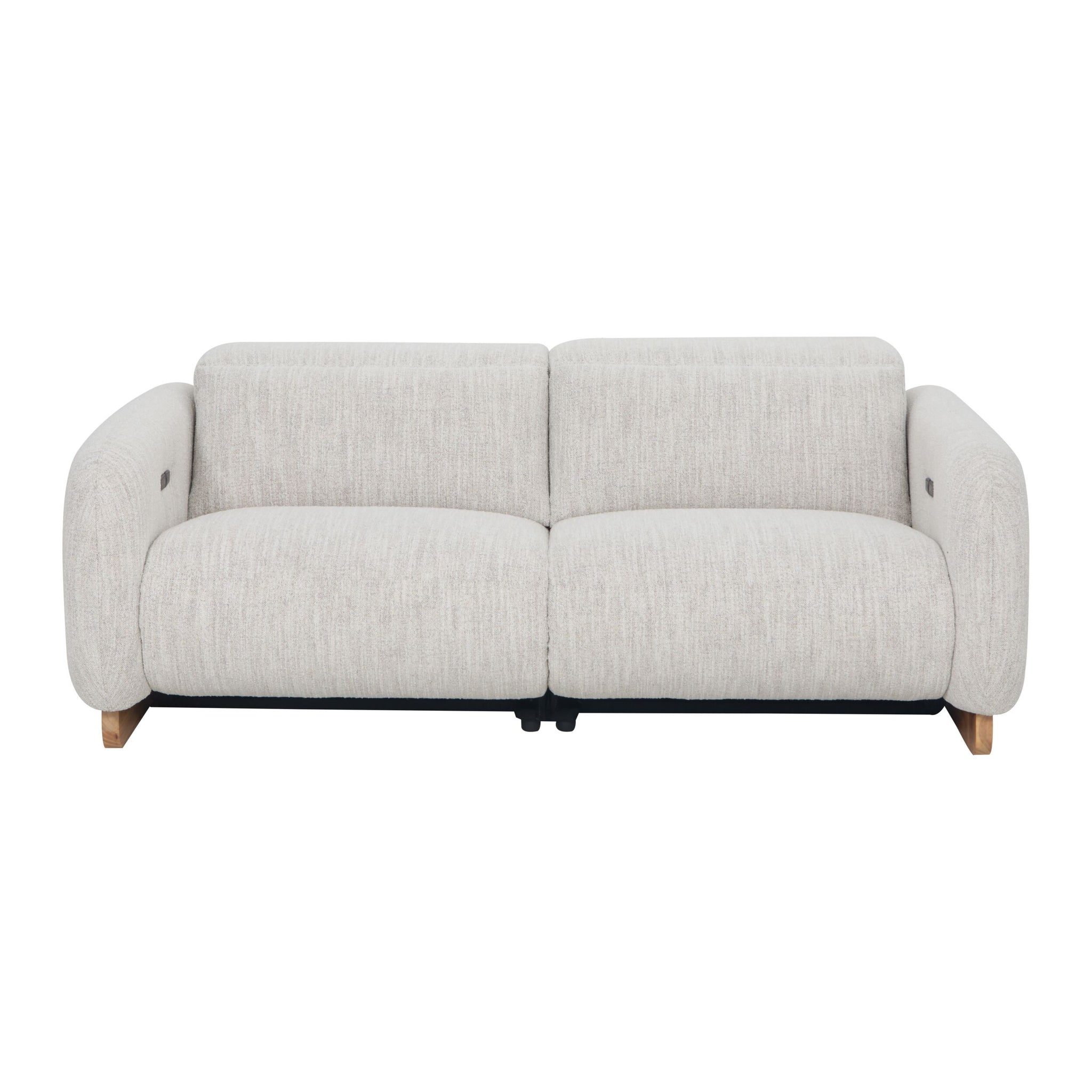 Bellano 3 Seater Recliner Natural Textured Slub