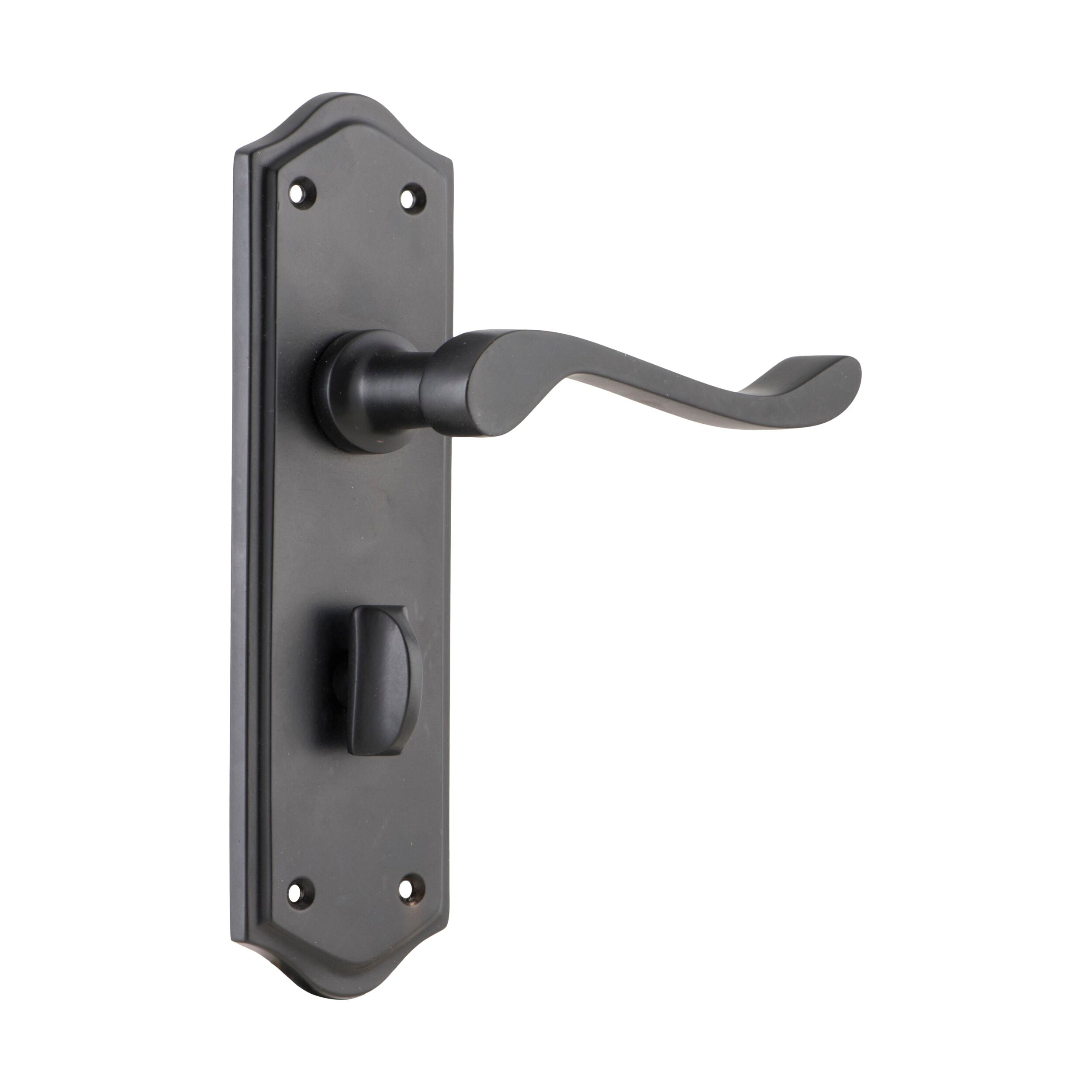 9614P Door Lever Henley Privacy Pair Matte Black H180xW50xP58mm