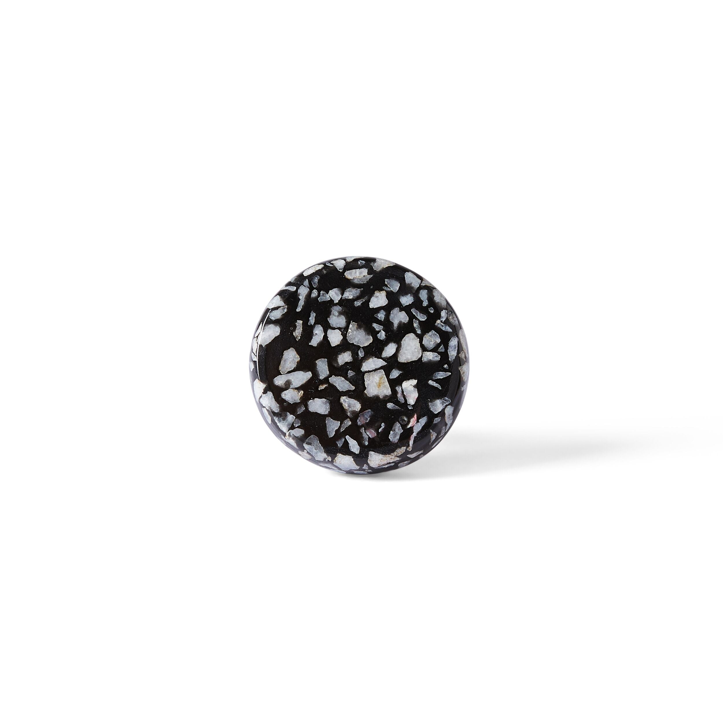 Speckle Black and White Knob 4.4cm