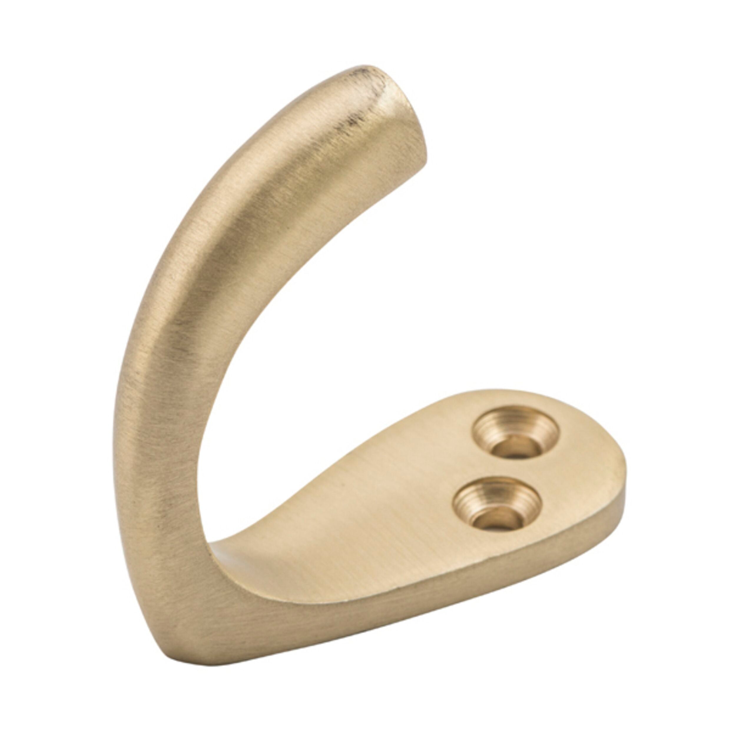 6703 Robe Hook Single Satin Brass H45xP42mm