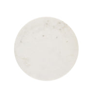 Iron Round Side Table With Marble Top 50cm