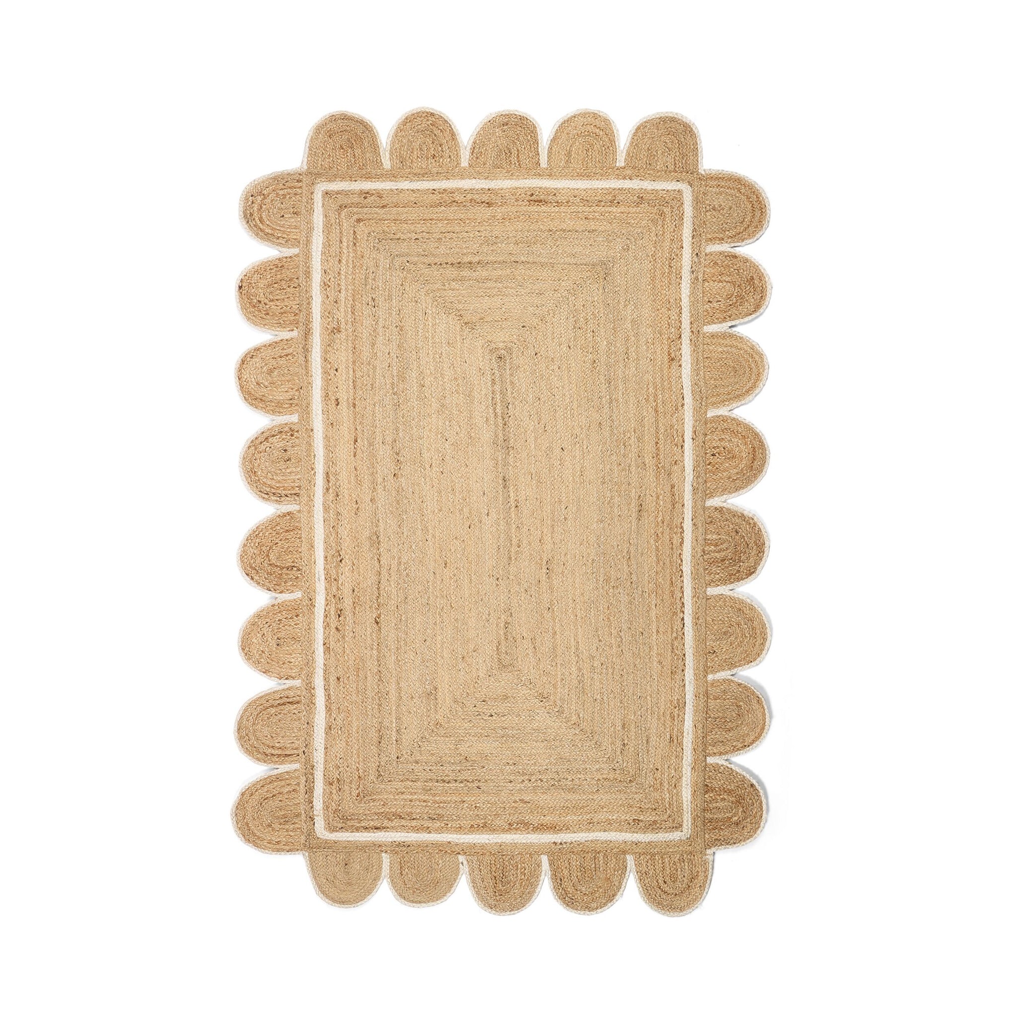 Granada Scalloped Jute Rug 150x240cm