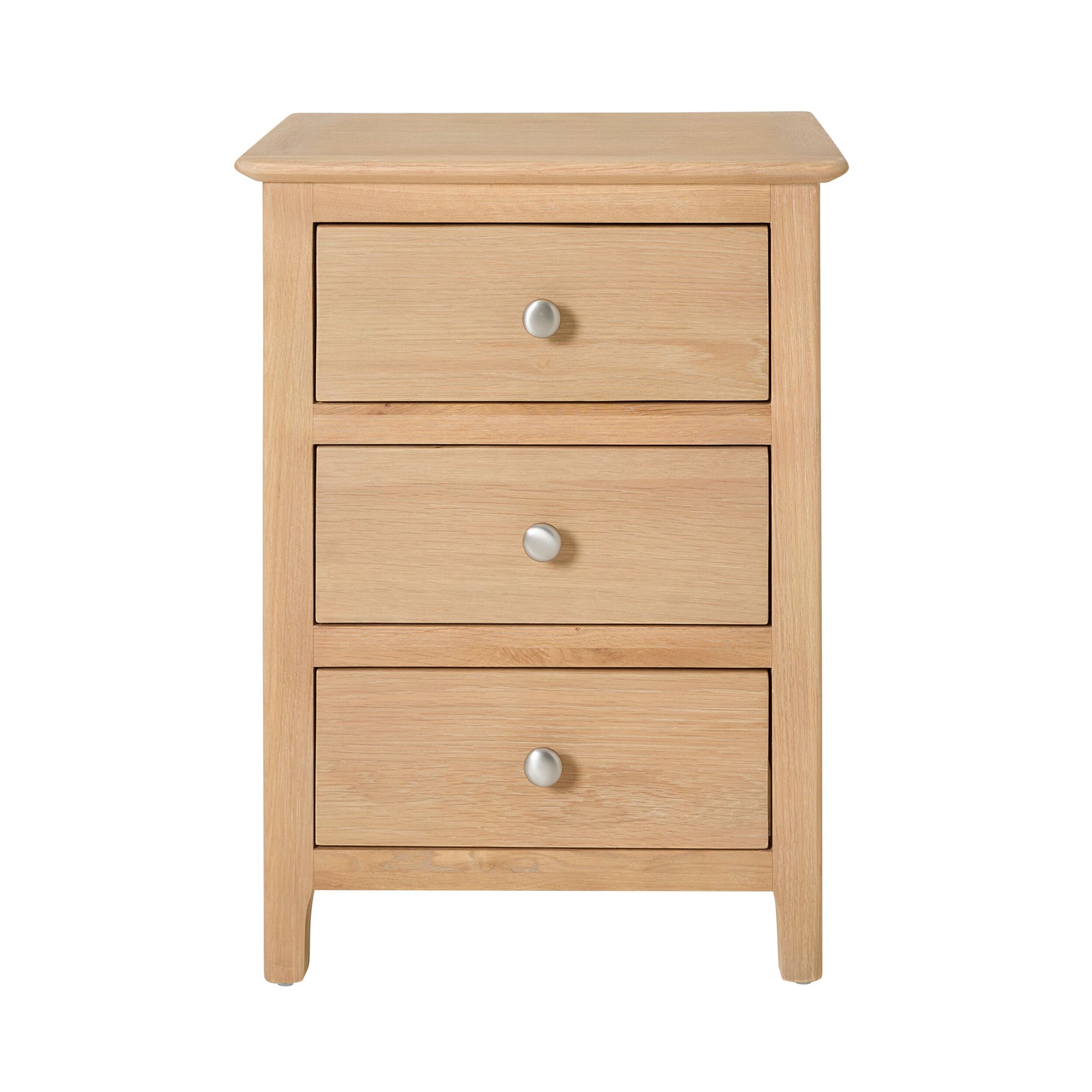 Oakridge 3 Drawer Bedside Light Oak