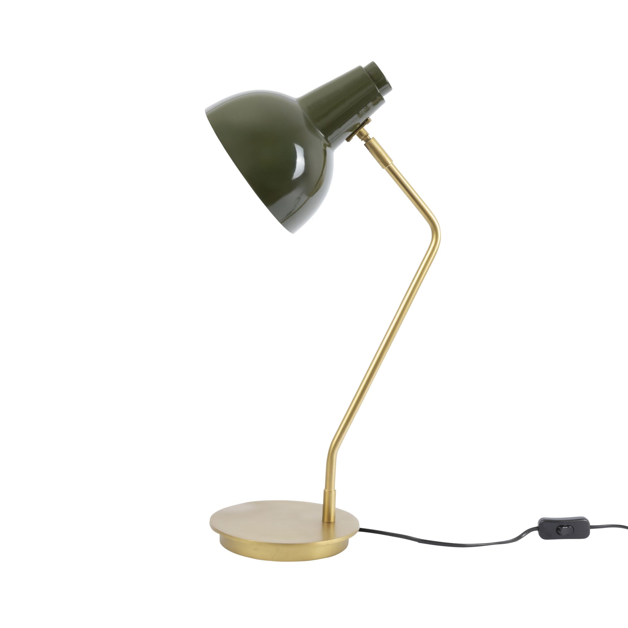 Scout Metal Table Lamp Matte Brass/Green 57cm