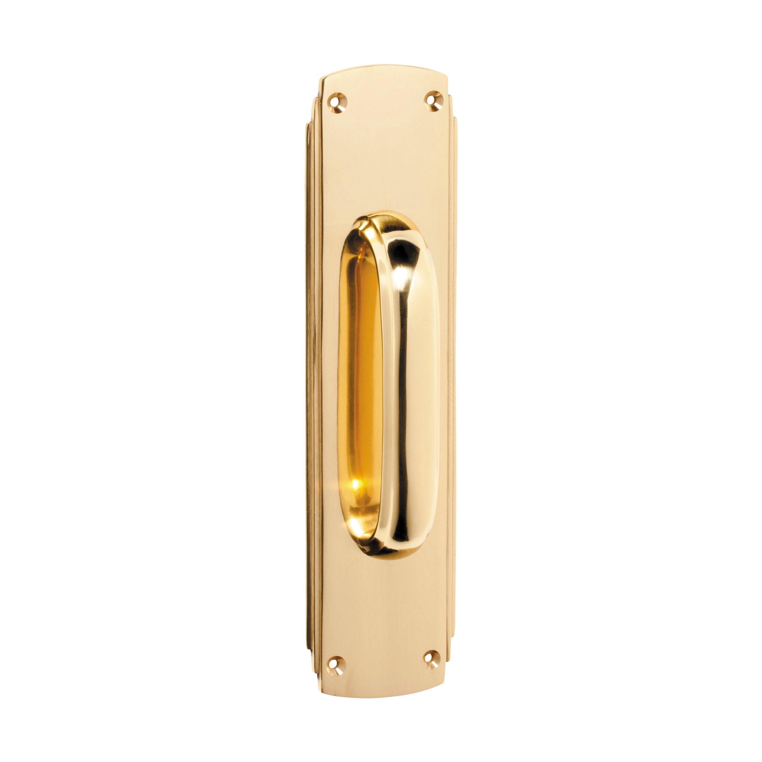 2900 Pull Handle Art Deco Polished Brass H240xW60mm