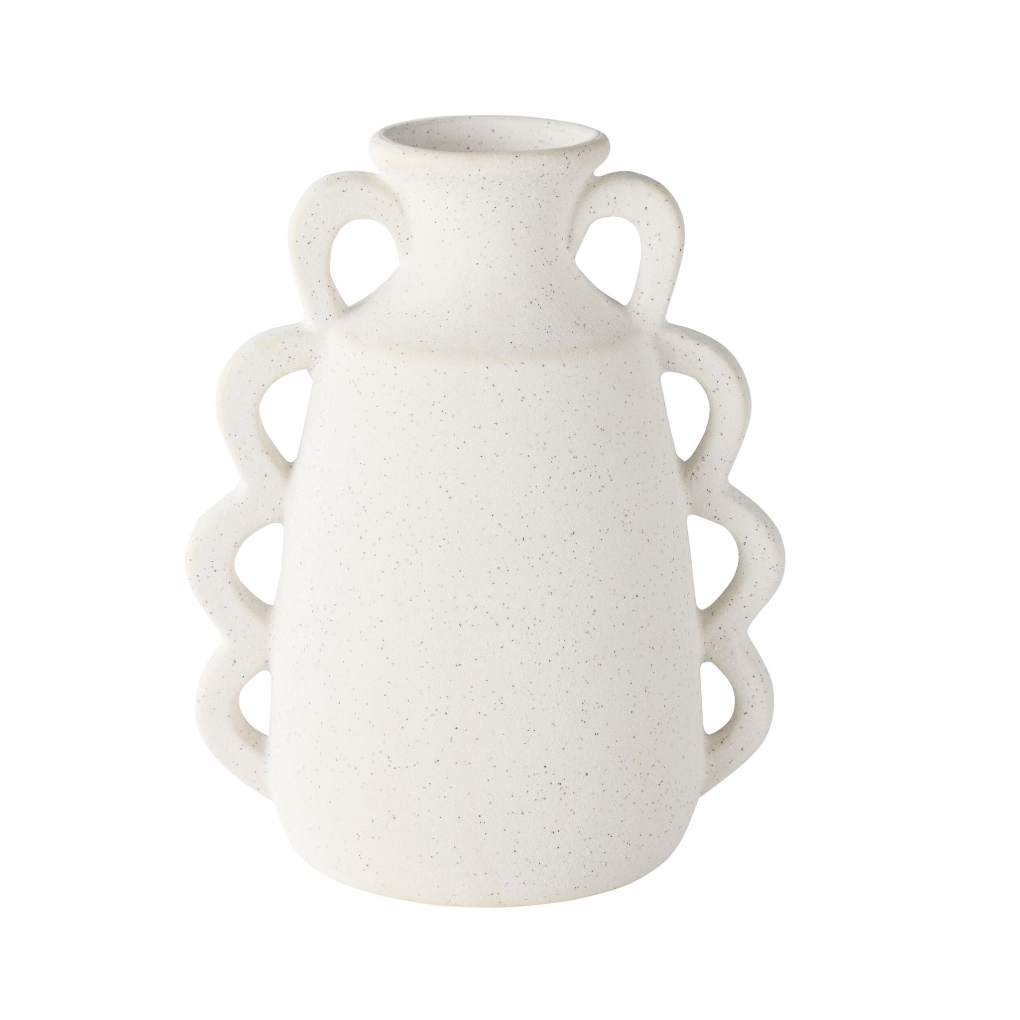 Tranquil Small Scalloped Ceramic Vase