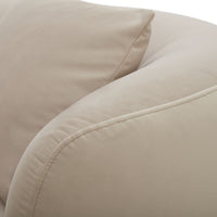 Wylder 4 Seater Curved Sofa Velvet Taupe