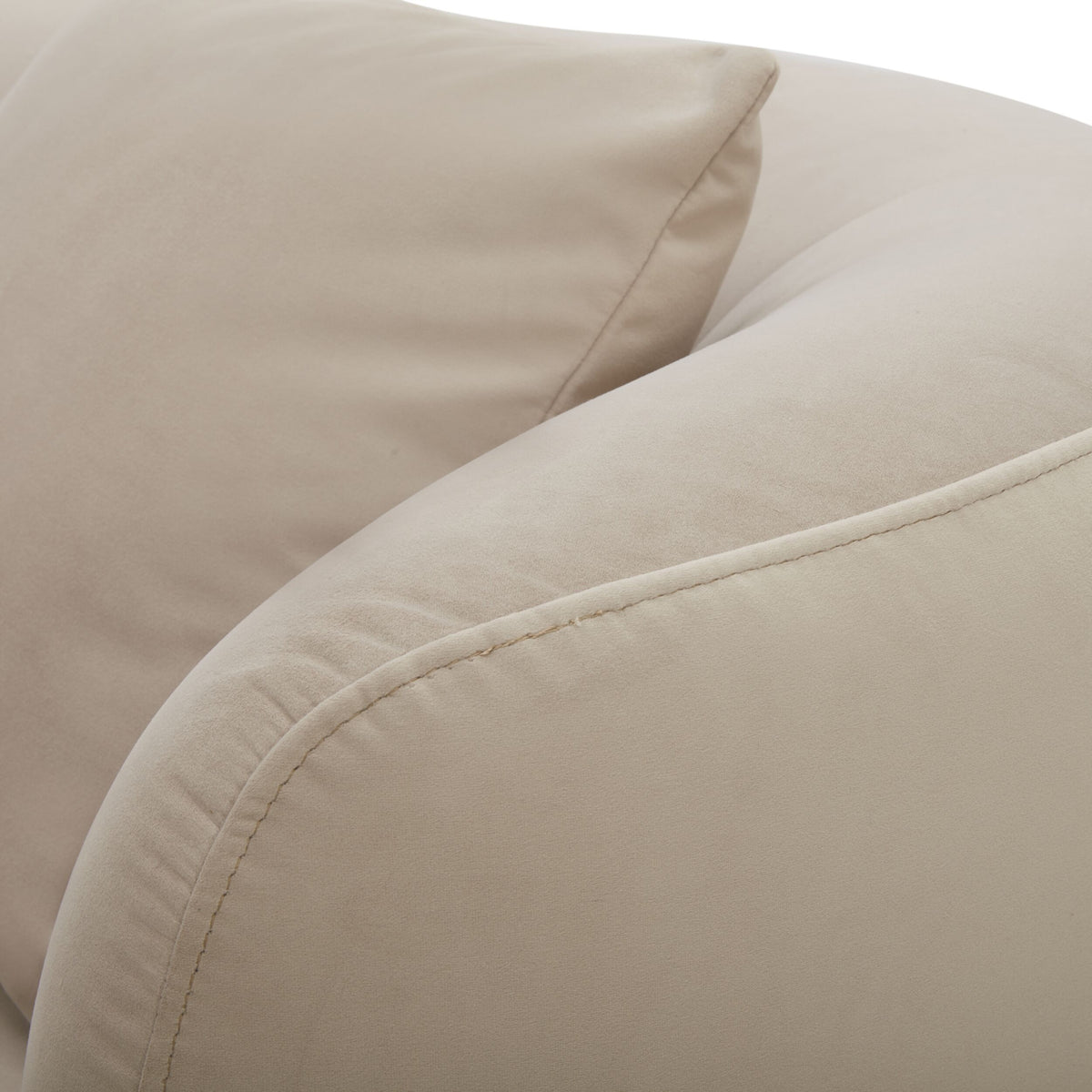 Wylder 4 Seater Curved Sofa Velvet Taupe