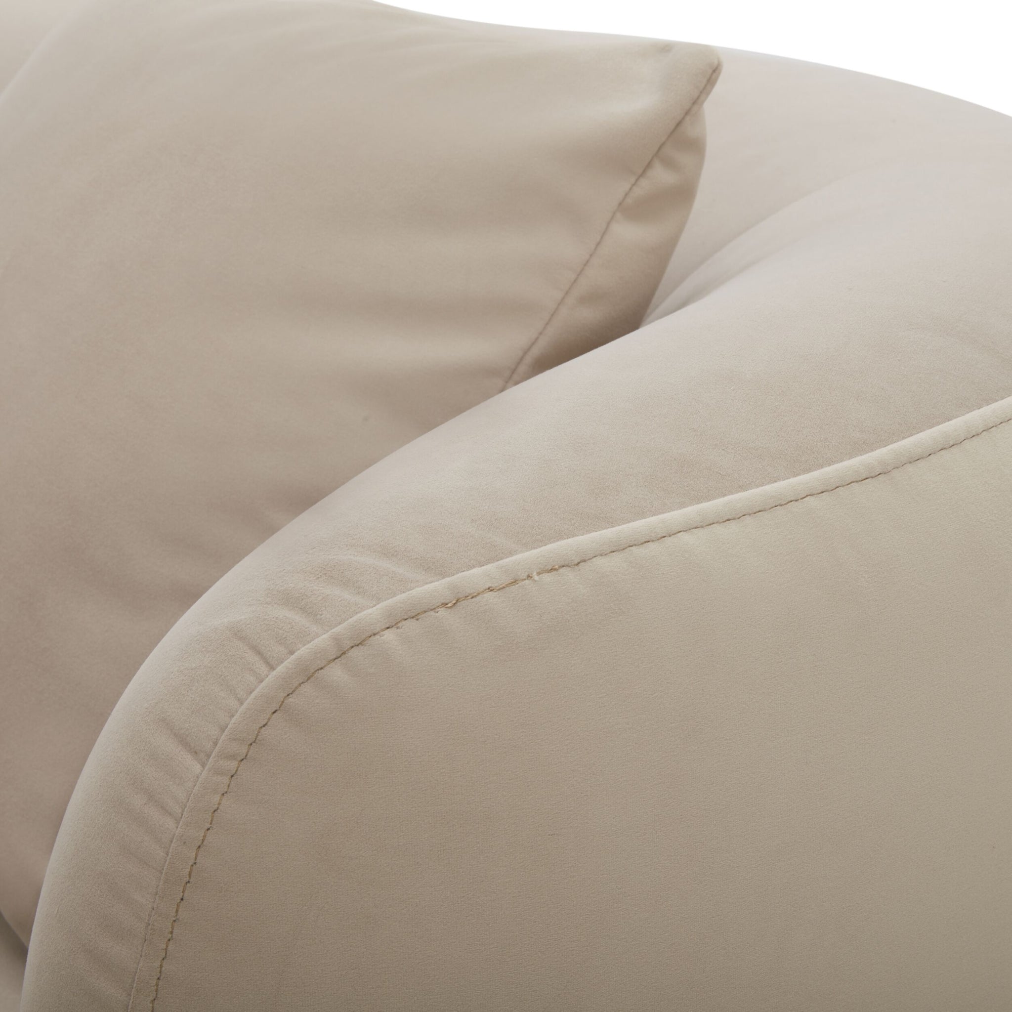 Wylder 4 Seater Curved Sofa Velvet Taupe