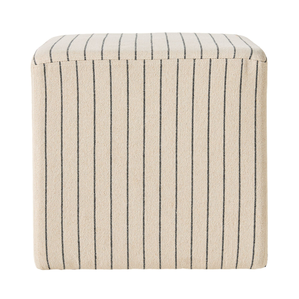 Torino Square Ottoman Alexandra Linen Stripe