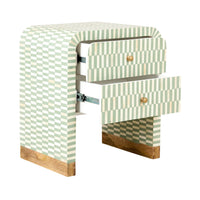 Nylah Bone Inlay 2 Drawer Bedside
