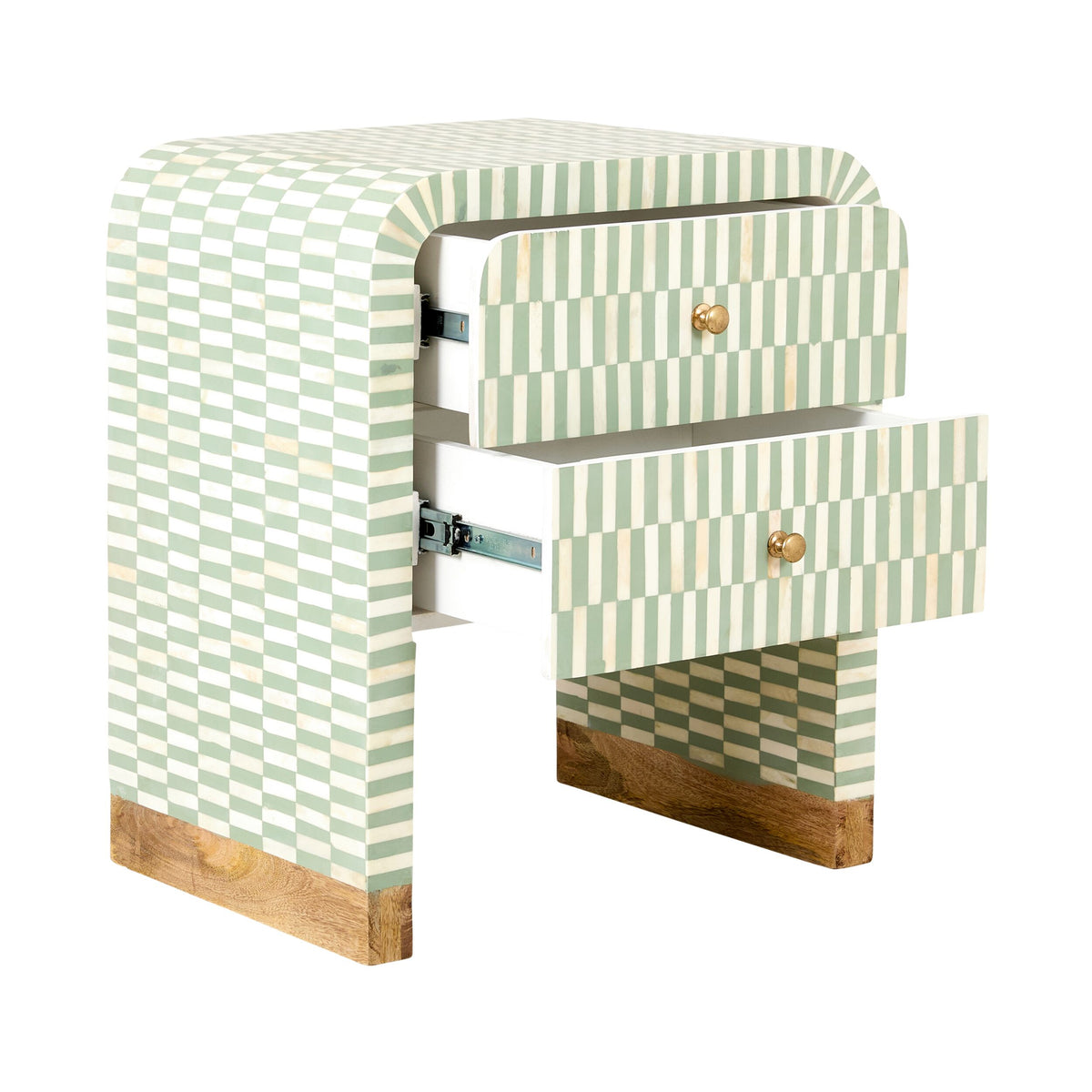 Nylah Bone Inlay 2 Drawer Bedside