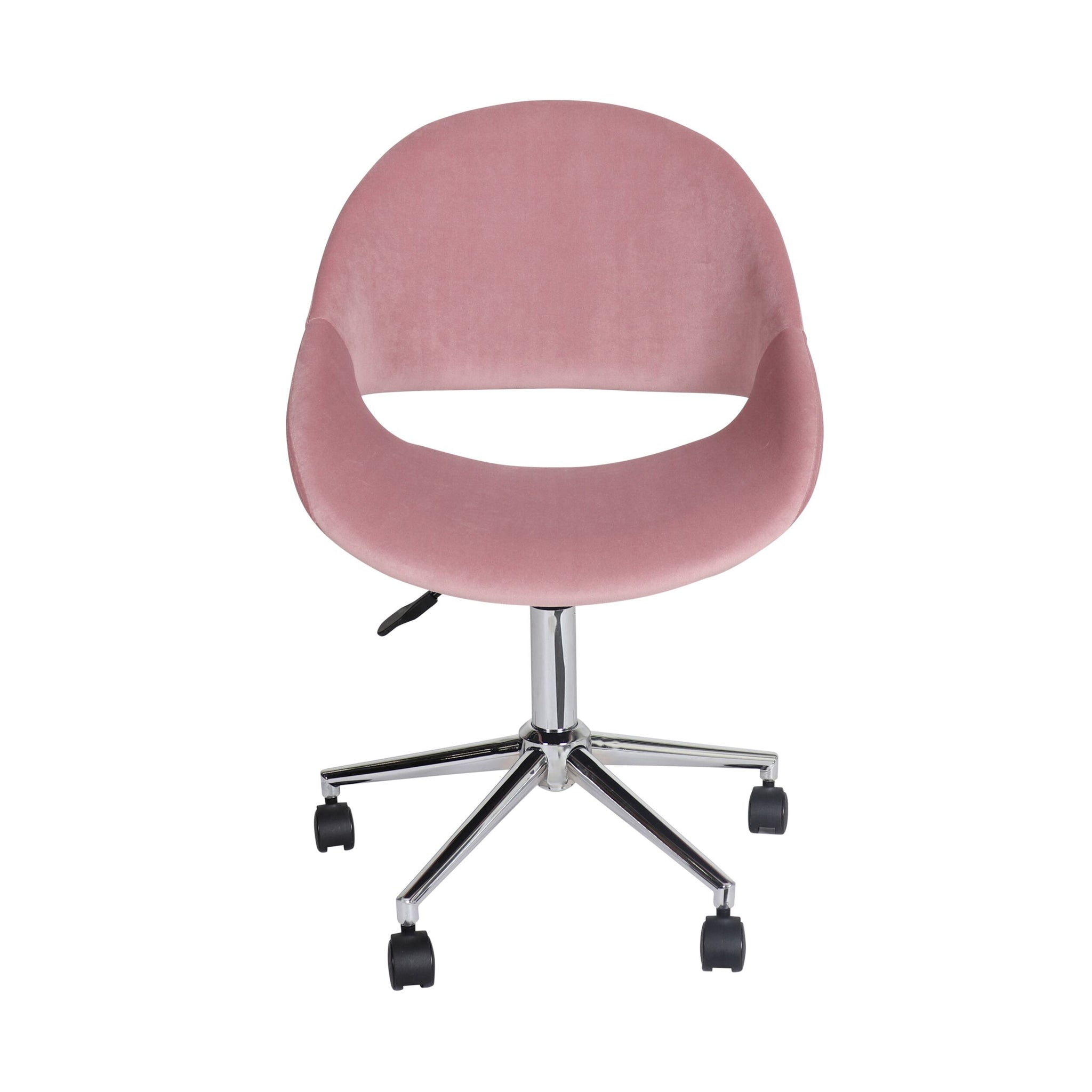 Kip Velvet Desk Chair Dusty Pink
