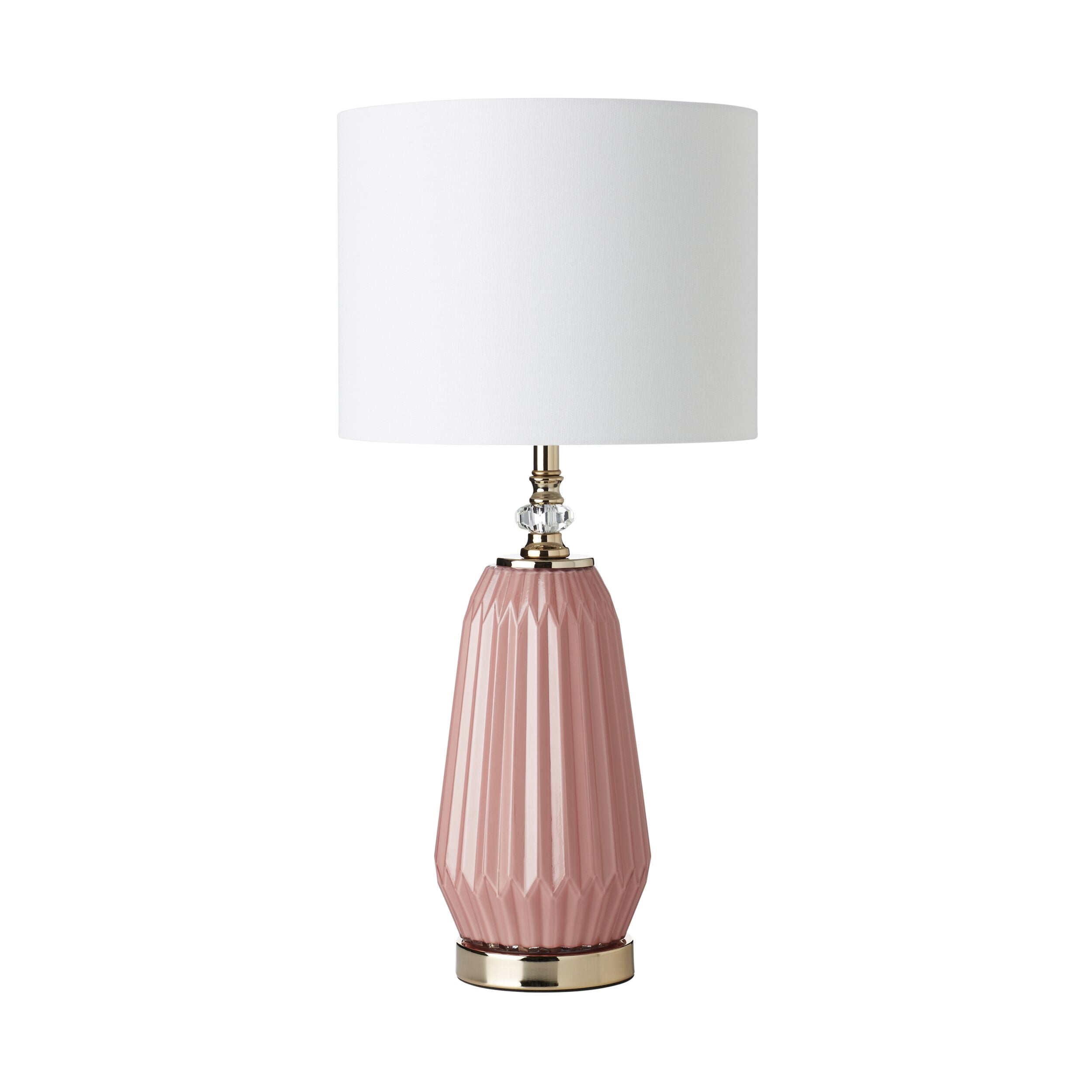 Astrid Dusty Pink Glass Table Lamp 60cm