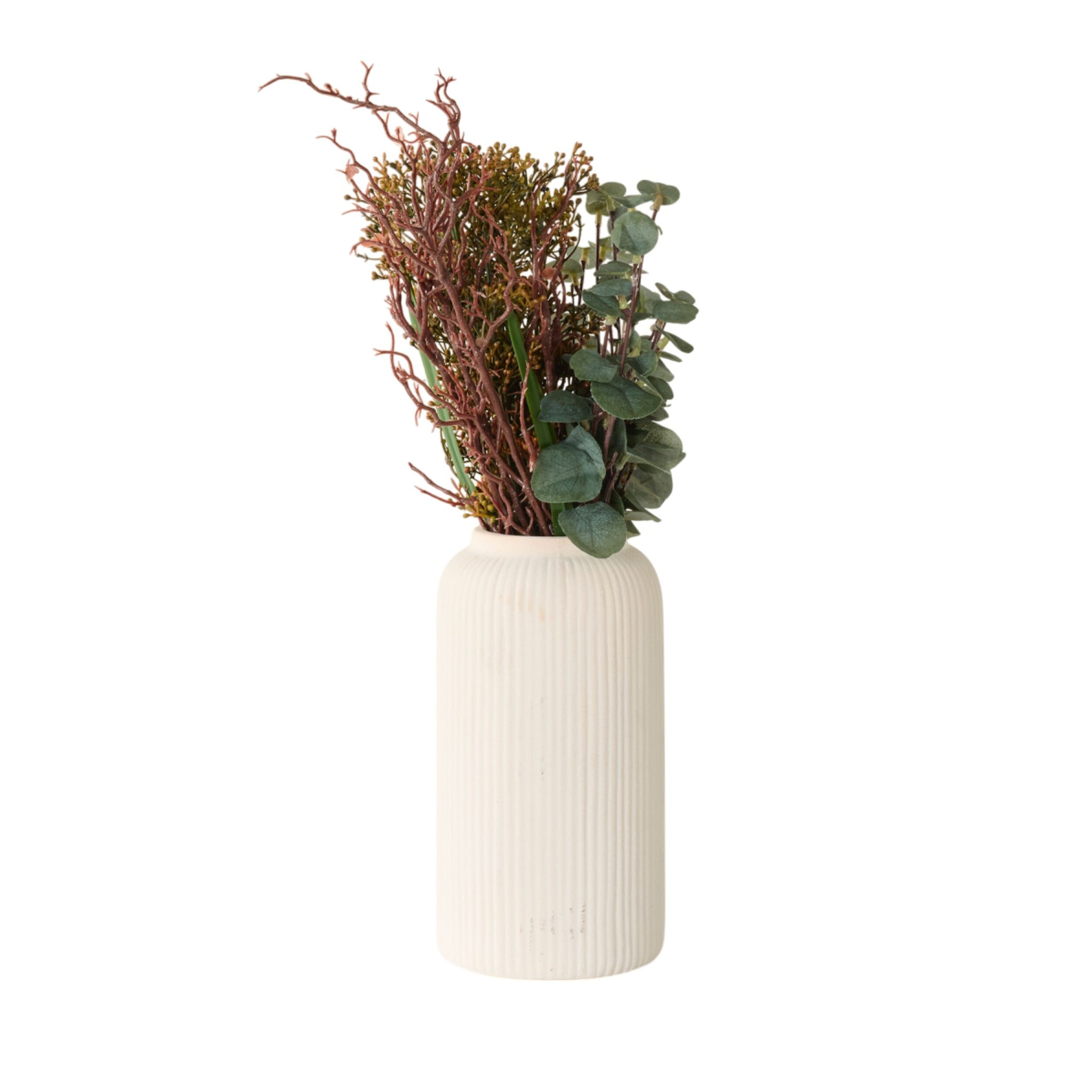 Greenery Arrangement in Ceramic Vase