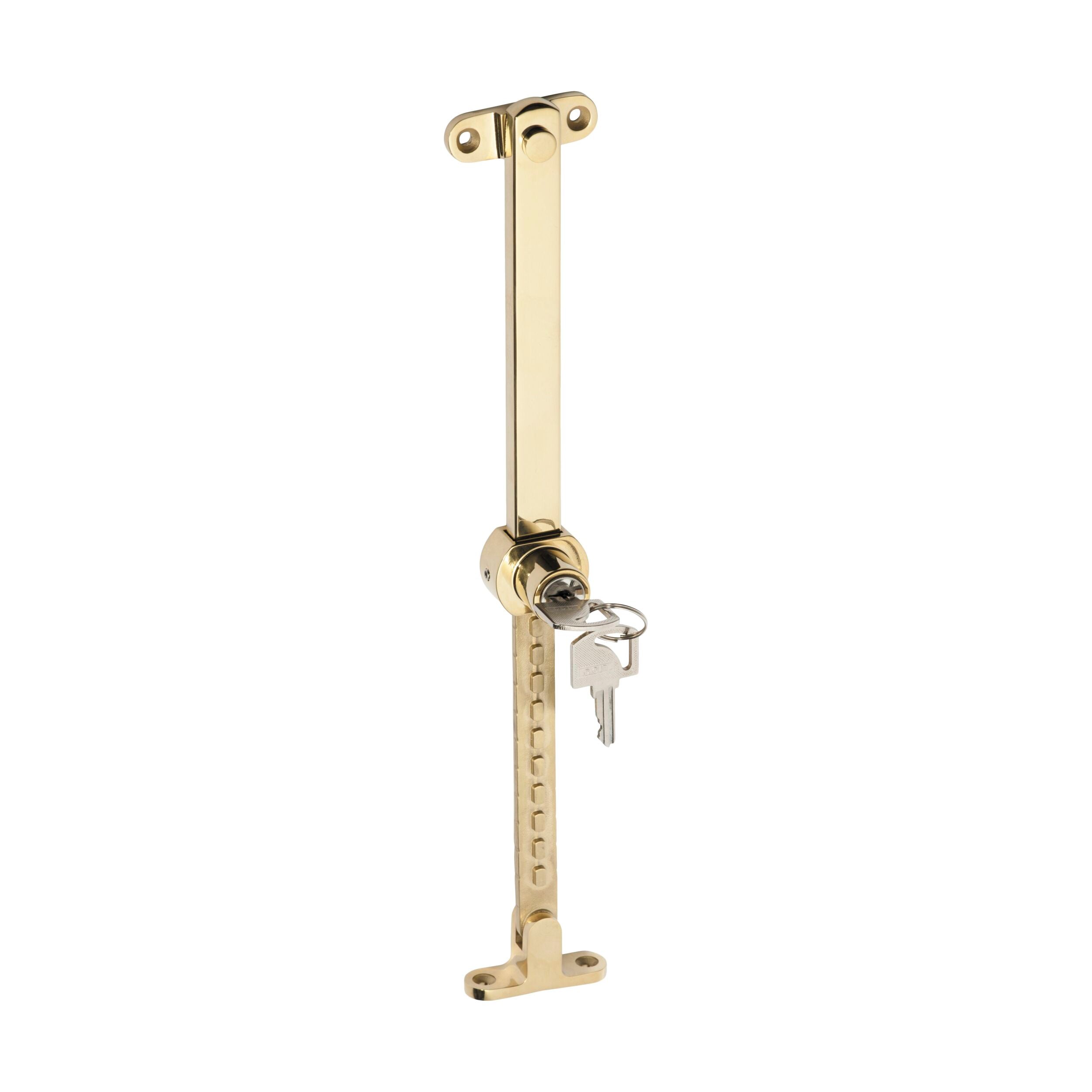 1674 Casement Stay Stainless Steel Telescopic Locking Anti-tarnish Brass L200-295mm