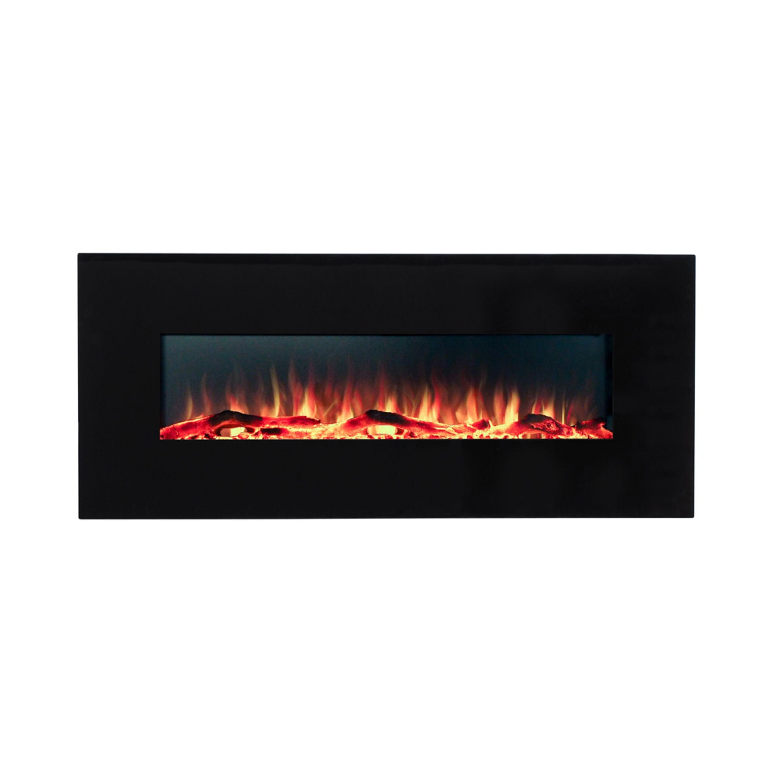 Longton Wall Mounted Electric Fireplace Black 128cm