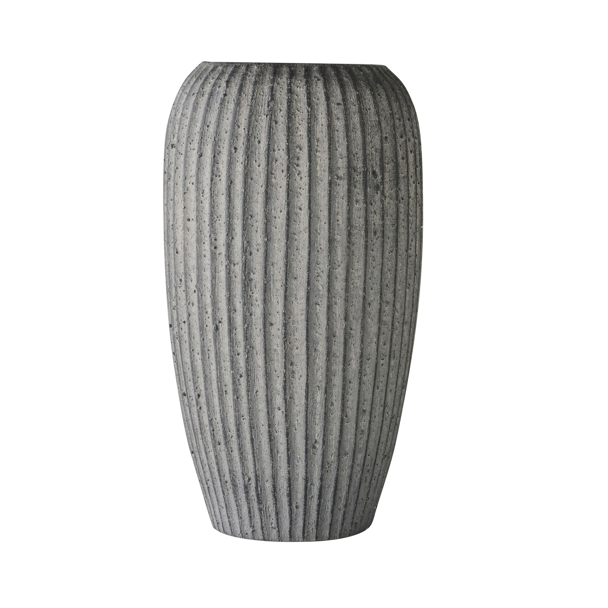 Ortiz Ribbed Tall Ceramic Vase