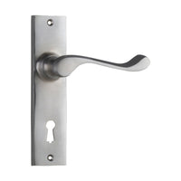 0898 Door Lever Fremantle Lock Pair Satin Chrome H150xW35xP50mm