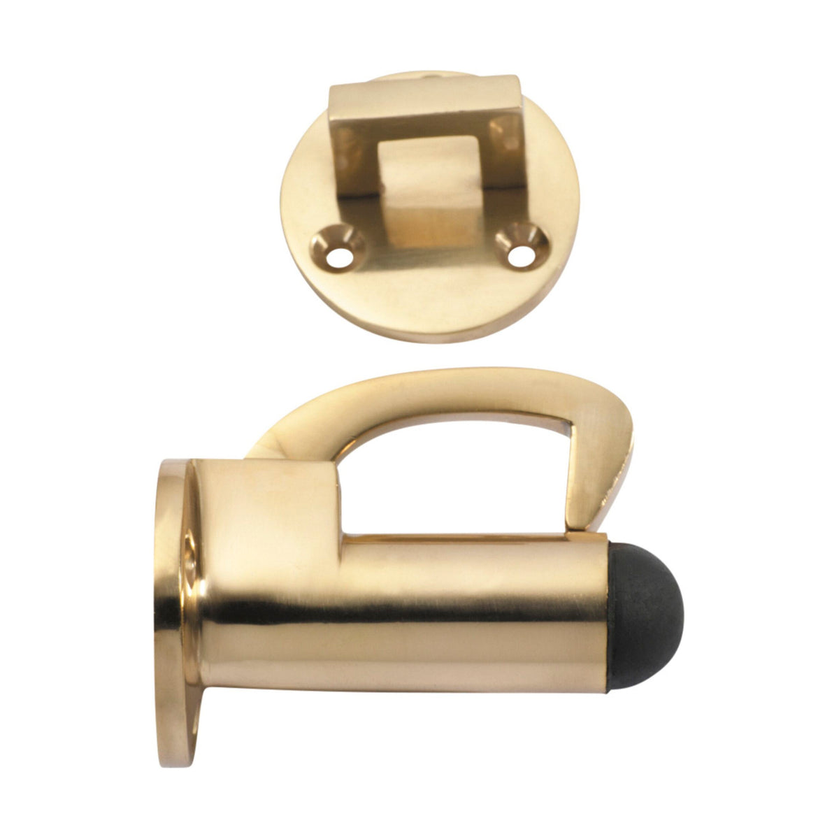 1511 Door Stop Hook Polished Brass D39xP70mm Early Settler AU