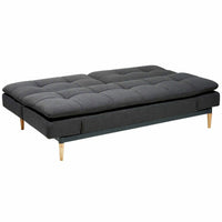 Da Vinci 2 Seater Fabric Sofa Bed Charcoal Grey