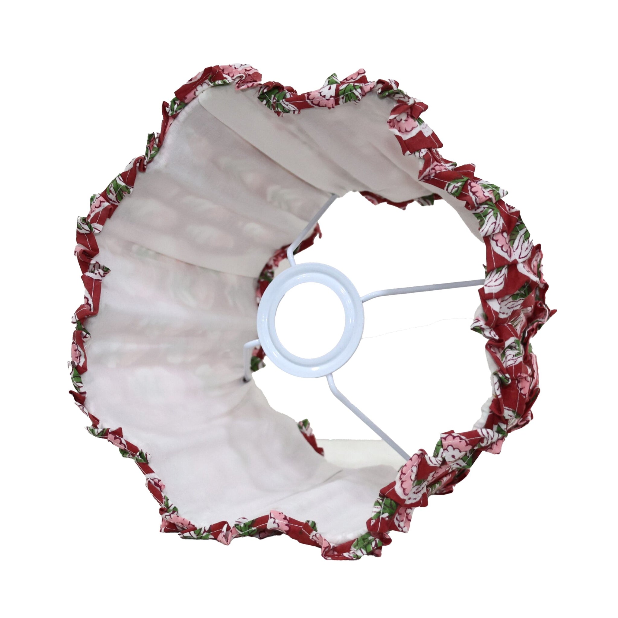 Loni Scallop Tapered Shade Berry Floral 25cm