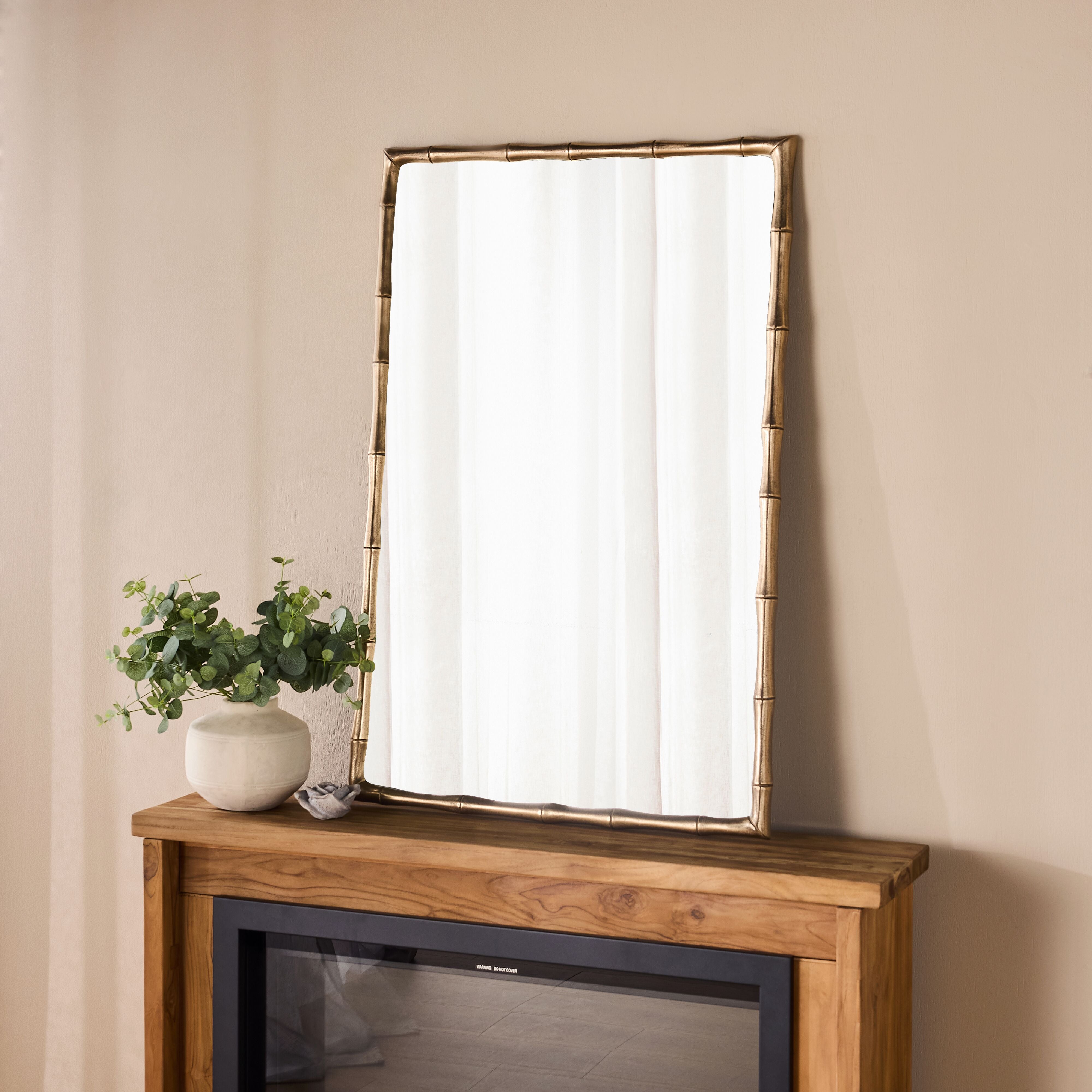 Gilded Bamboo Metal Mirror 76cm | Homewares - Mirrors | Early
