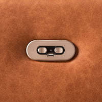 Dunaway 3 Seater Leather Recliner Chaise Sofa Dakota Vintage Saddle