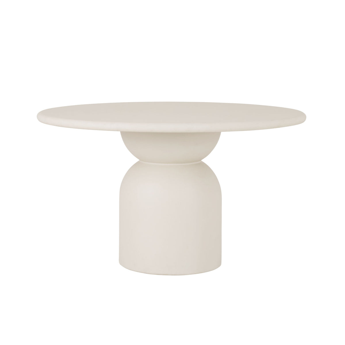 Mae Round Dining Table 130cm Ivory Stone