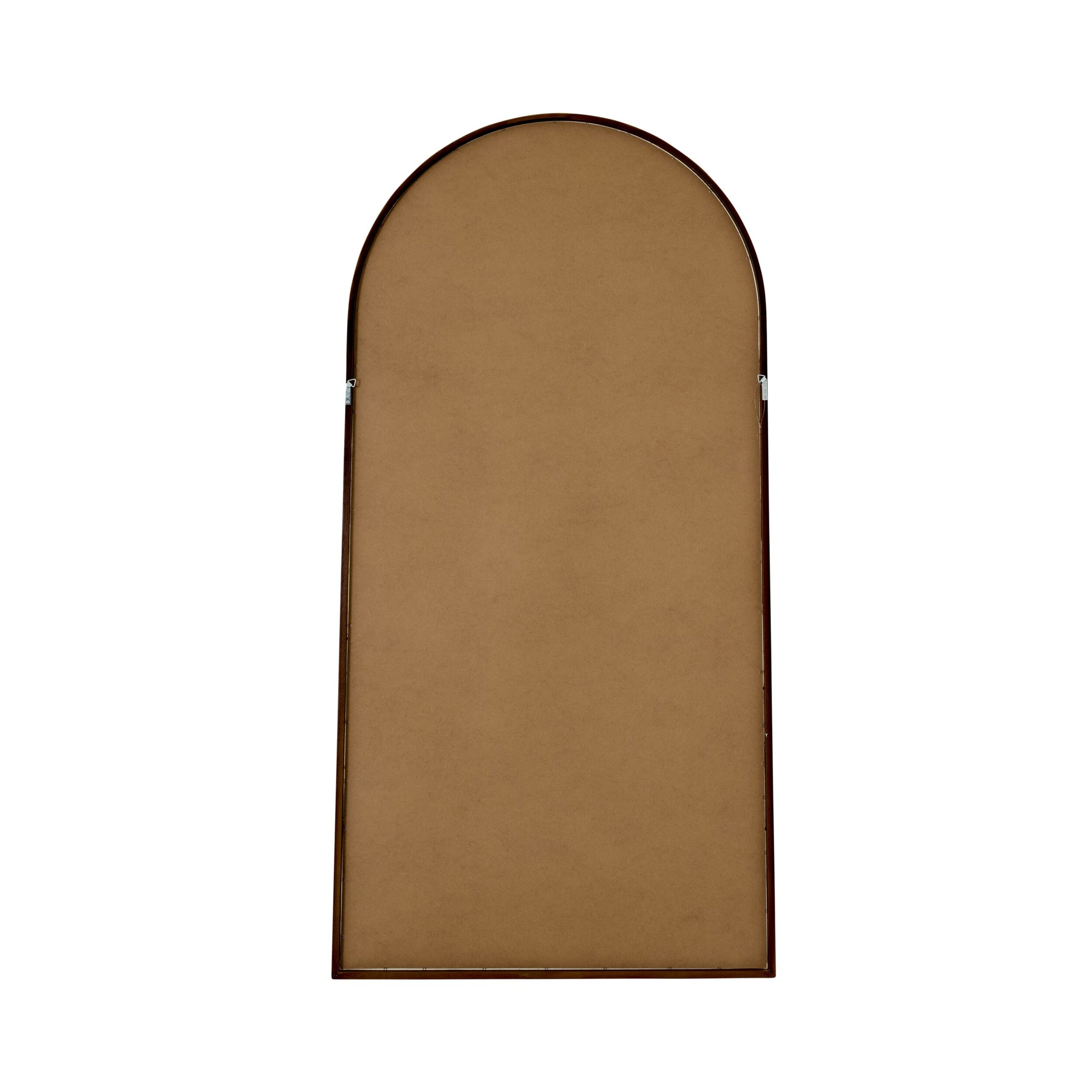 Walnut Wooden Arched Floor Mirror