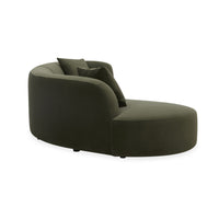 Wylder 4 Seater Curved Sofa Velvet Eucalyptus