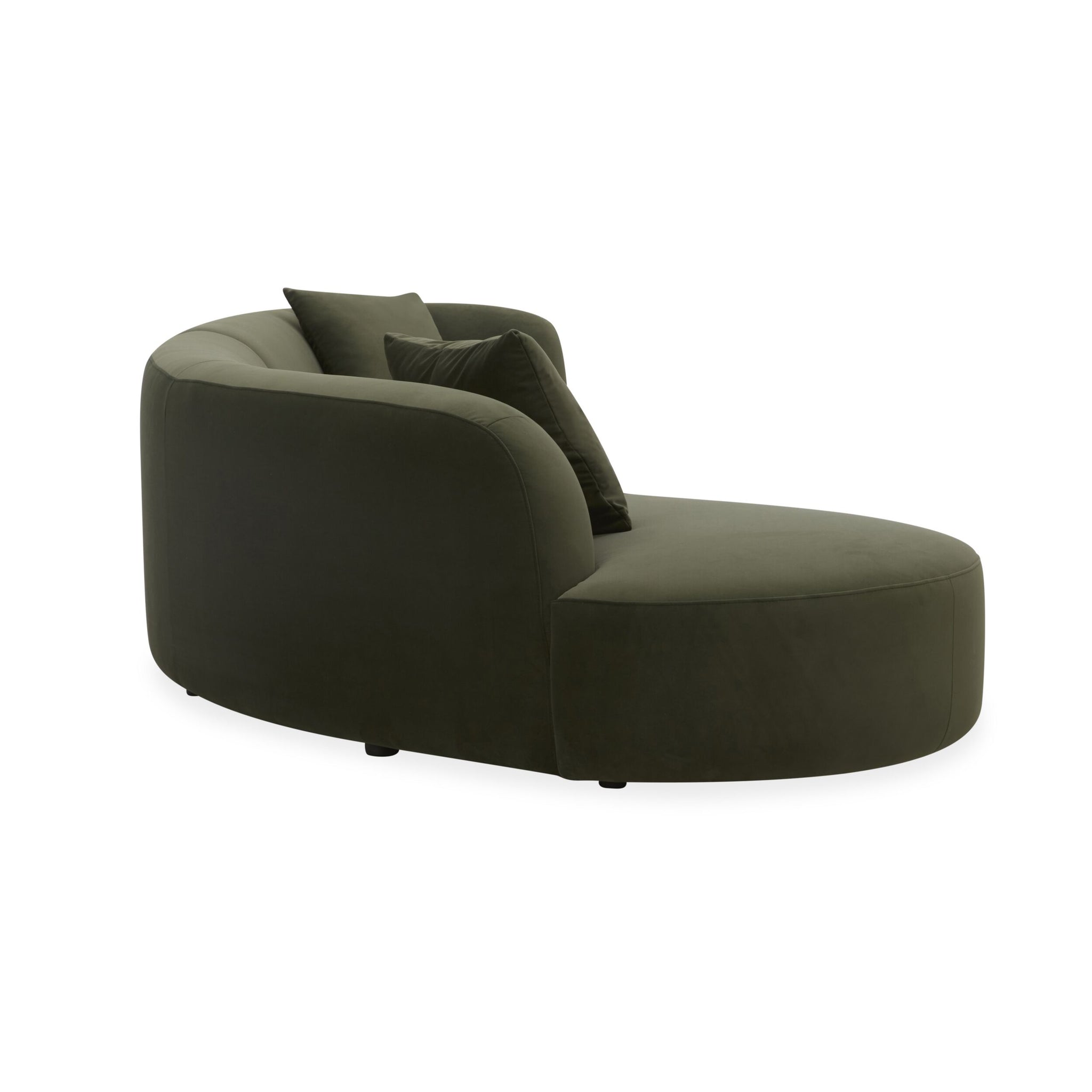 Wylder 4 Seater Curved Sofa Velvet Eucalyptus