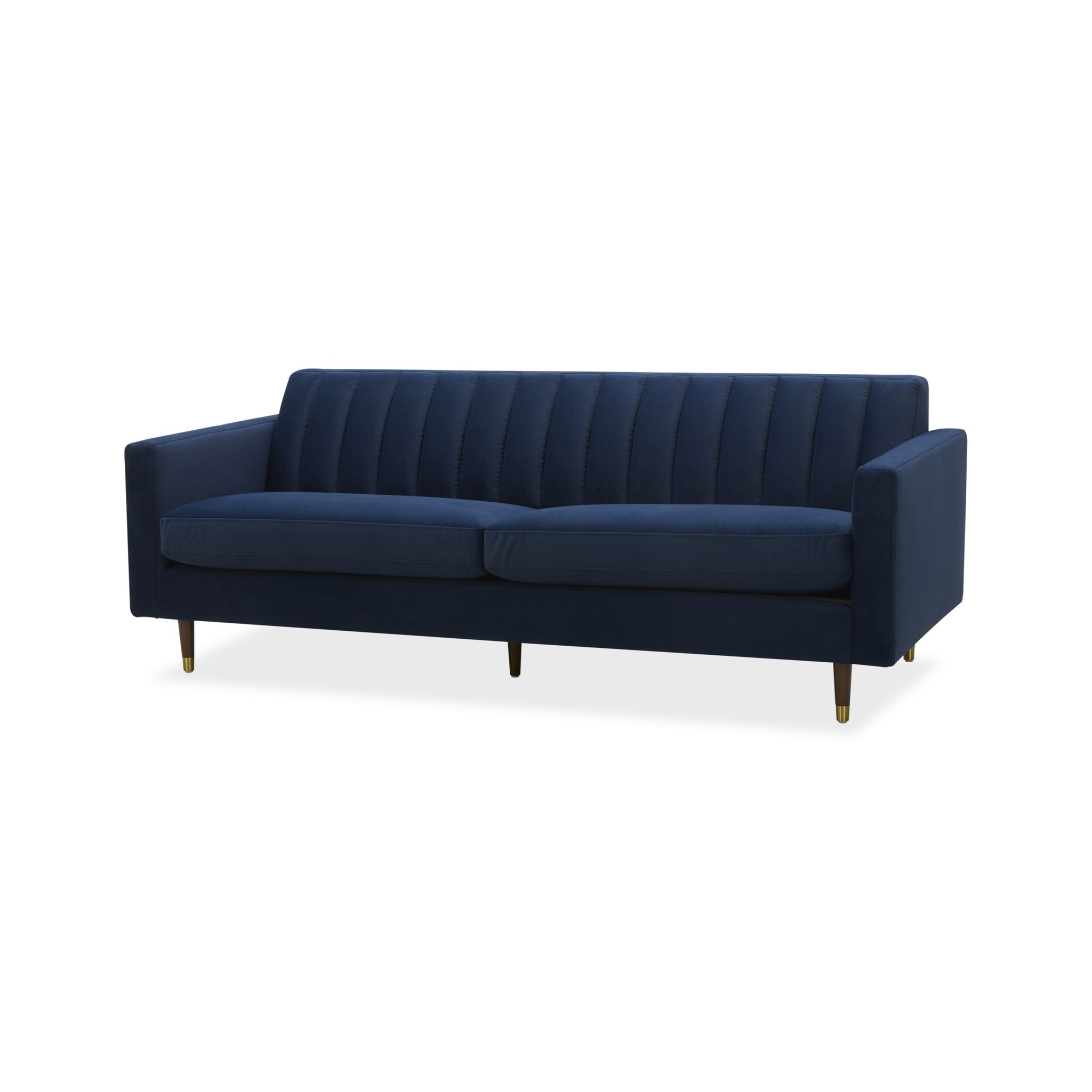 Stitch 3 Seater Velvet Sofa Indigo