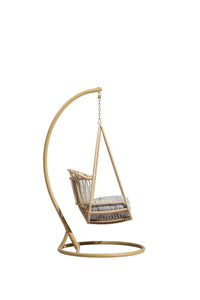 Byron Hanging Chair Natural/Taupe Grey Cushion