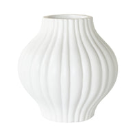 Coral Ribbed Vase