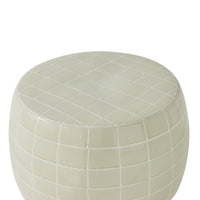 Kenzo Grid Coffee Table Taupe/White