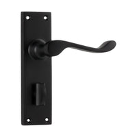 1930P Door Lever Victorian Privacy Pair Matte Black H152xW42xP59mm