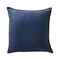 Hamptons French Linen Cushion Washed Navy 50x50cm