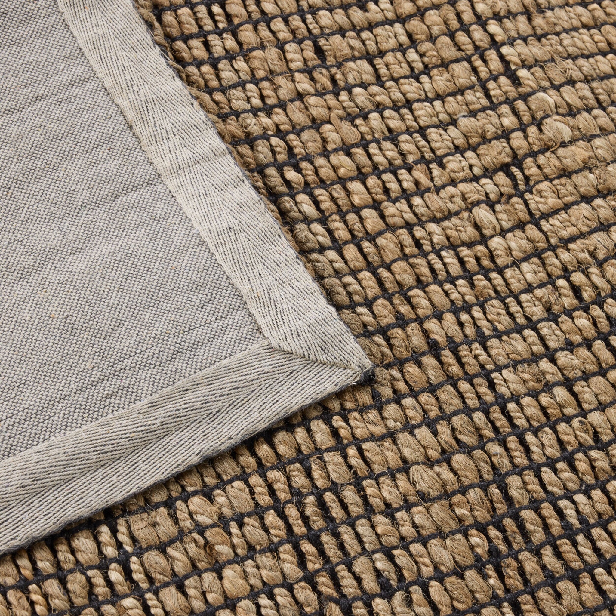 Alhambra Border Jute Rug Walnut 150x240cm