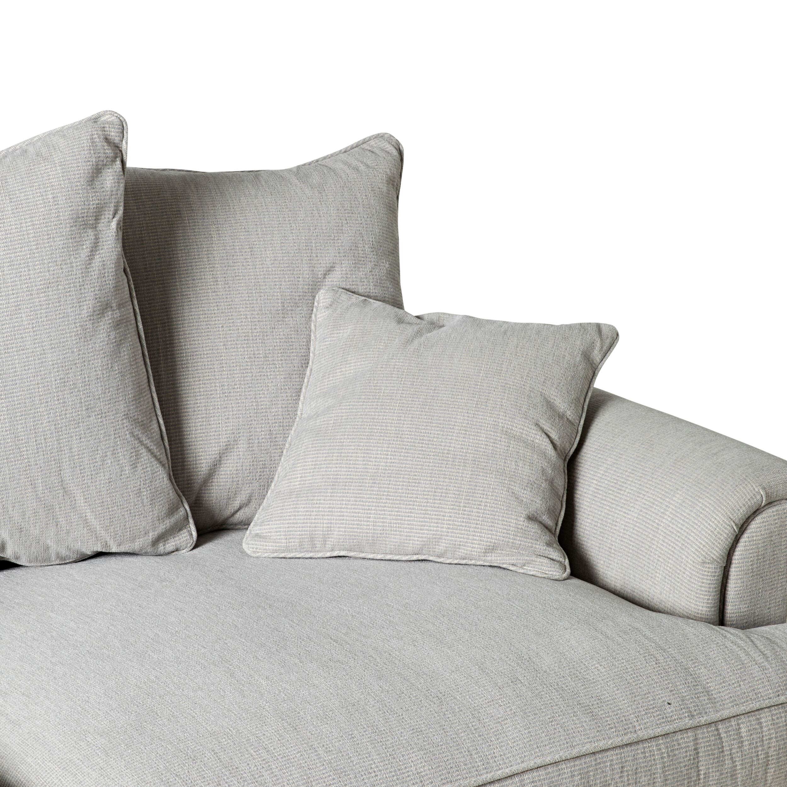 Lisette 3.5 Seater Extra Deep Linen Weave Sofa Natural Cream Custom C-002