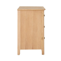 Oakridge 3 Drawer Bedside Light Oak