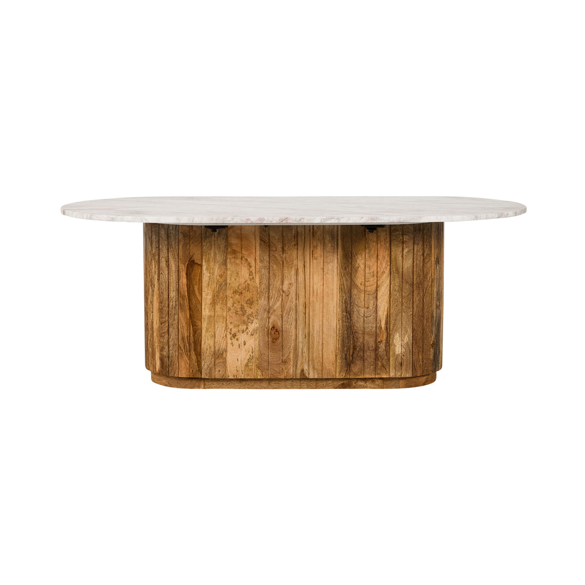 Cassius Coffee Table Oval Marble Top White