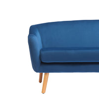Camila 3 Seater Velvet Sofa Luxe Blue