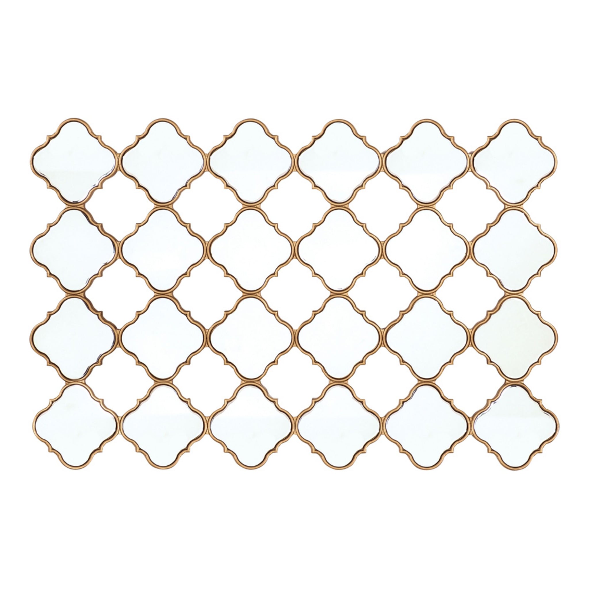 Diamond Lustre Mirrored Wall Decoration 120x80x2cm