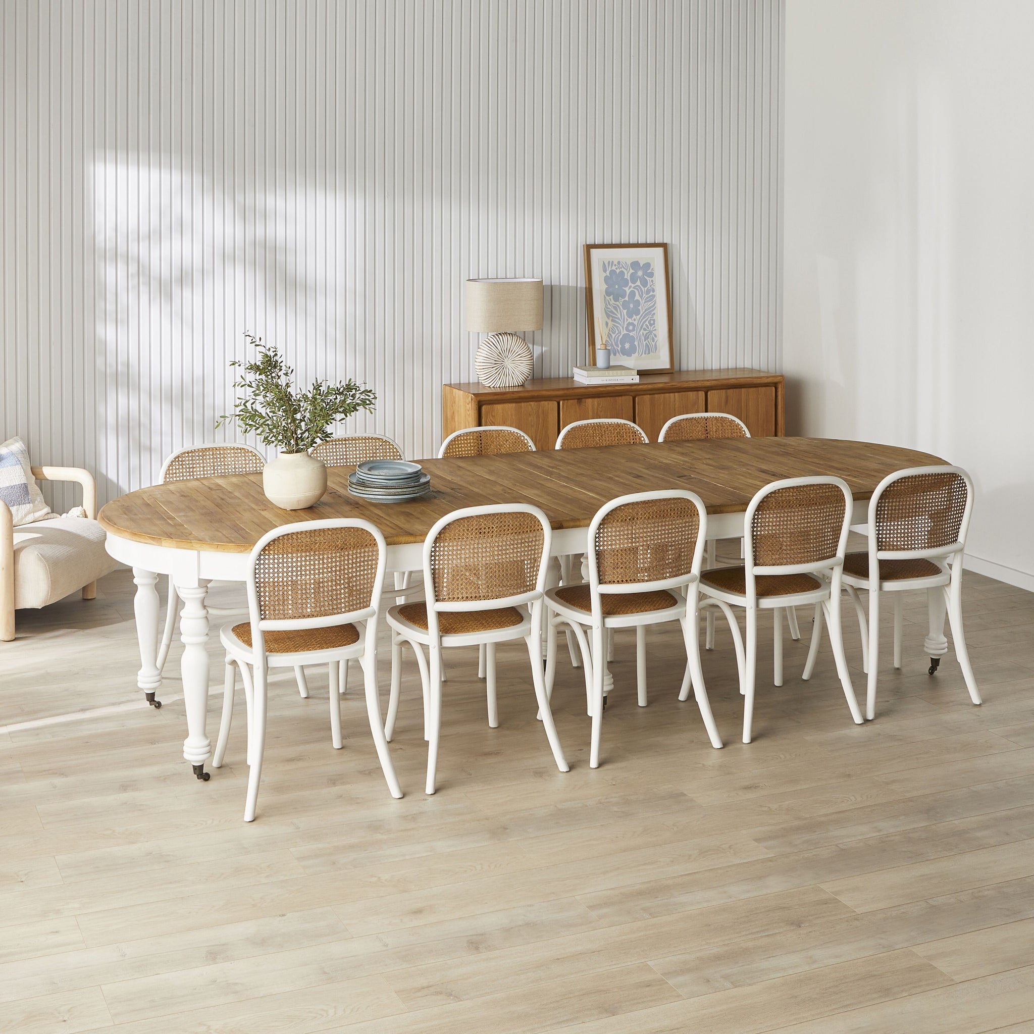 Annalise Extension Dining Table White – Early Settler Australia