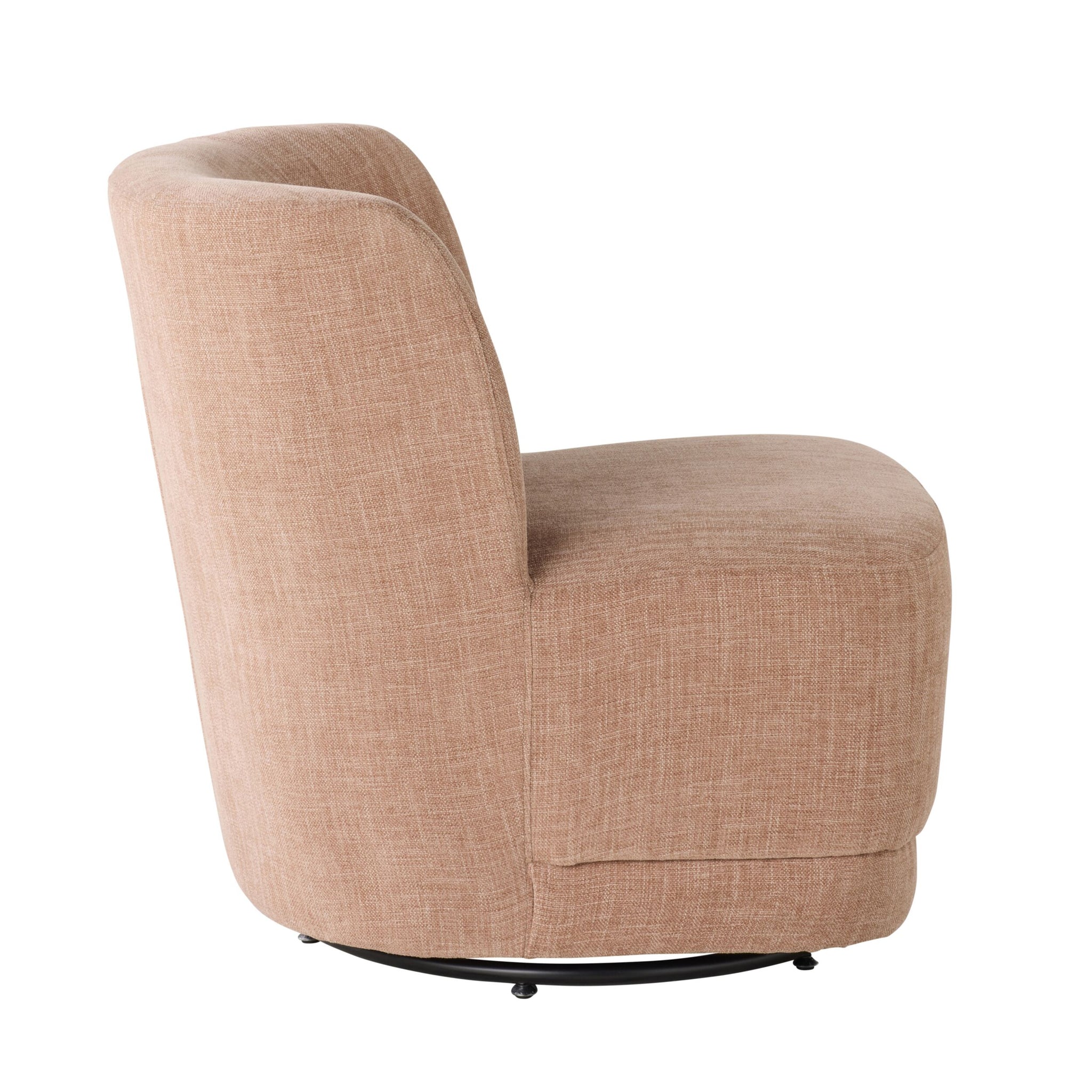 Amala Swivel Occasional Chair Pastel Pink Weave