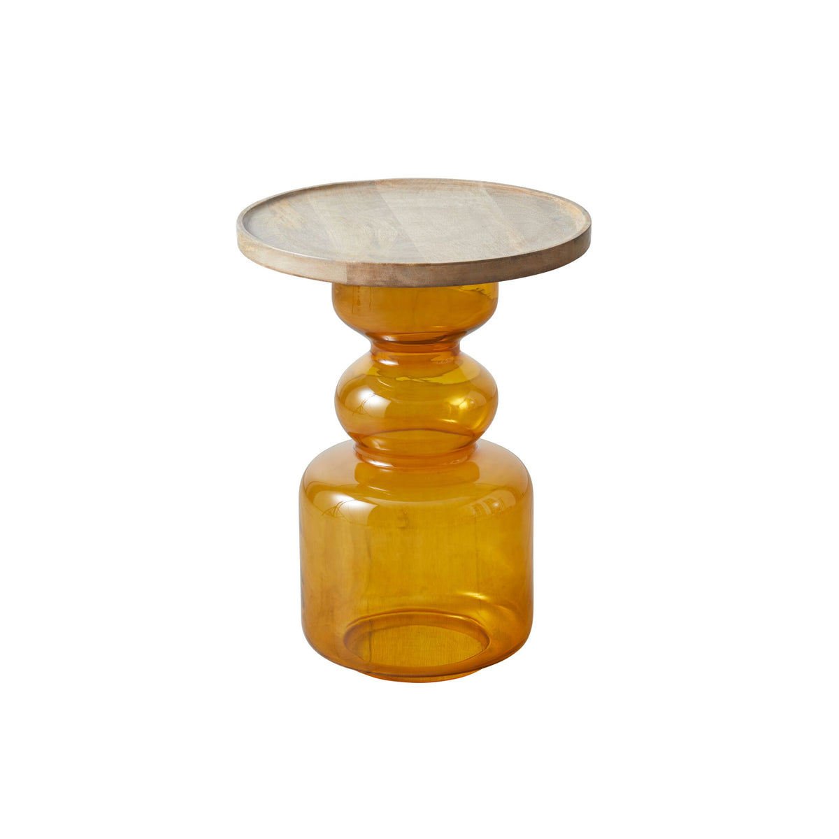 Bolly Wooden Top Side Table Mustard 38x38x47cm Early Settler AU