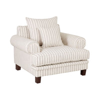 Lisette Armchair Linen Stripe
